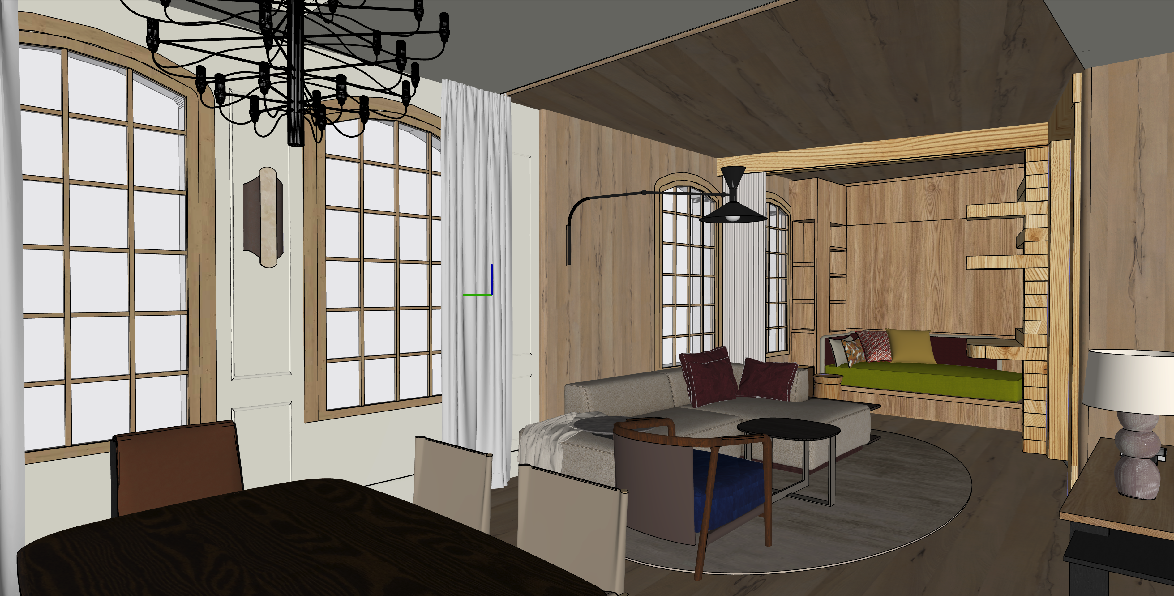 3D Séjour Chalet